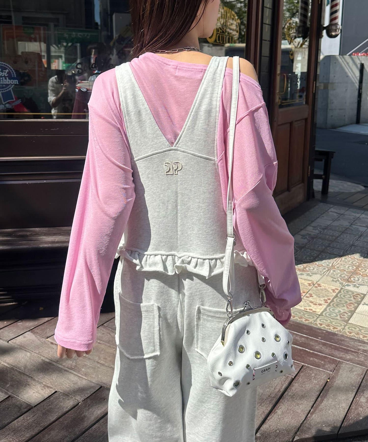 衛衣荷葉邊連體褲
