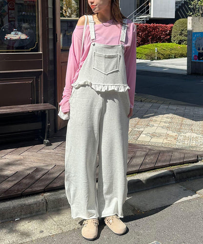 衛衣荷葉邊連體褲