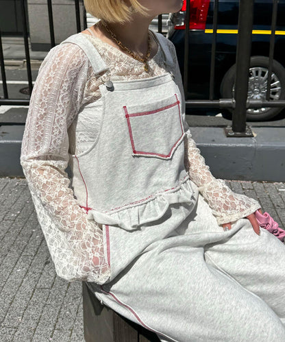 衛衣荷葉邊連體褲