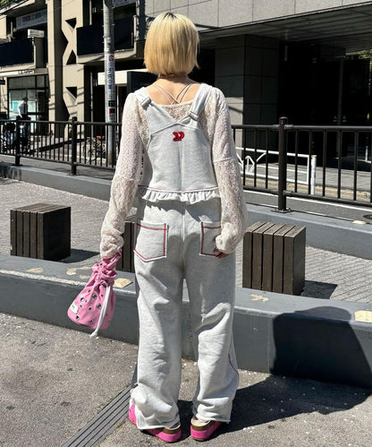 衛衣荷葉邊連體褲
