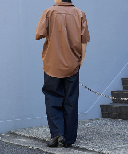 LAID刺繡短袖襯衫