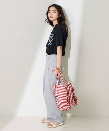 聯名 格子紋 托特包