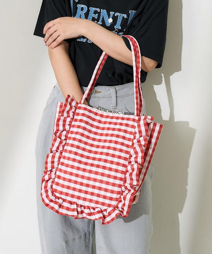 聯名 格子紋 托特包