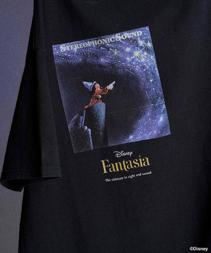 DISNEY/迪士尼/《幻想曲》/海報設計/米奇老鼠/印花 圓領T恤