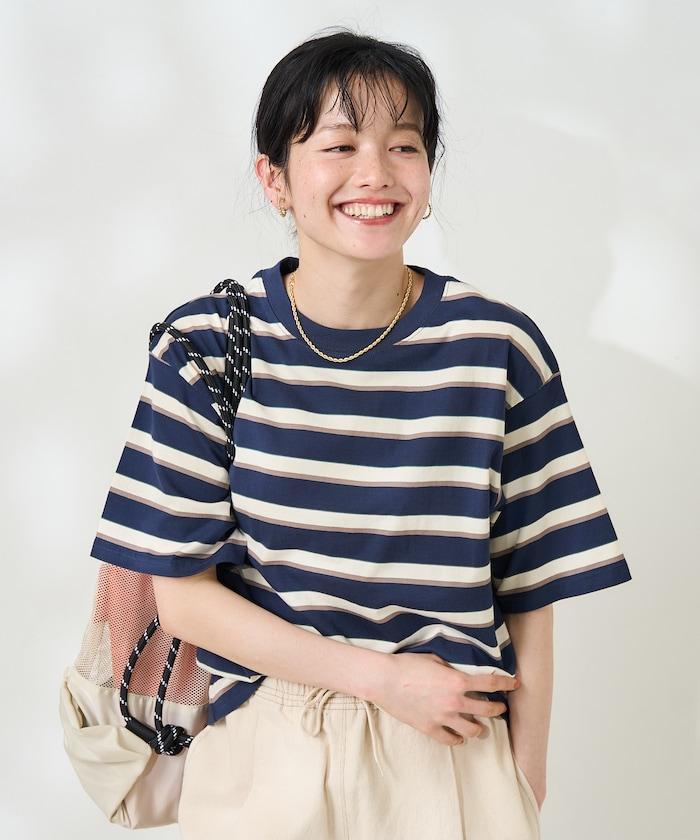 條紋寬鬆T恤