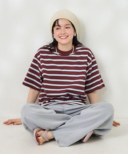 條紋寬鬆T恤