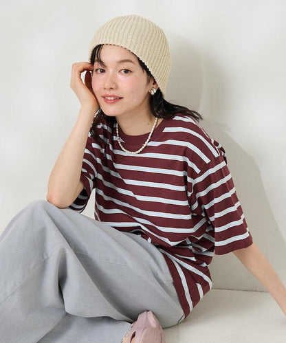 條紋寬鬆T恤