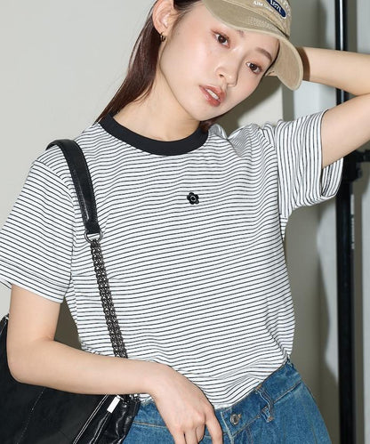 一點刺繡logo T恤