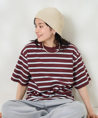 條紋寬鬆T恤