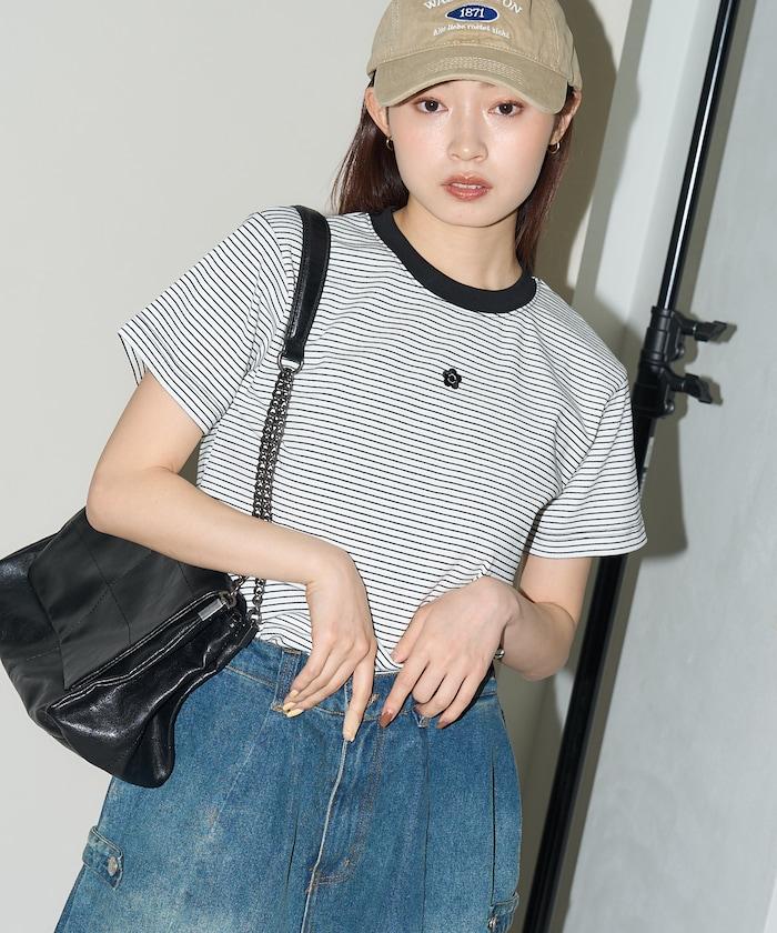 一點刺繡logo T恤