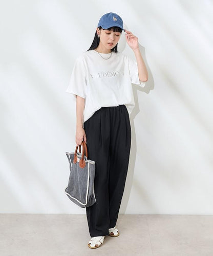 前後標誌箔印T恤