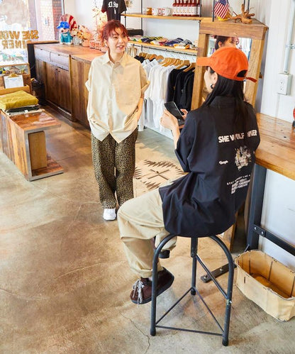 SHE WOLF DINER×FREAK'S STORE/海狼餐廳 聯名 寬鬆錐形剪裁褲子