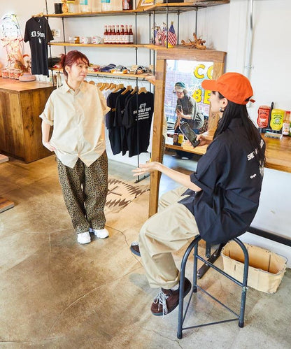 SHE WOLF DINER×FREAK'S STORE/海狼餐廳 聯名 寬鬆錐形剪裁褲子