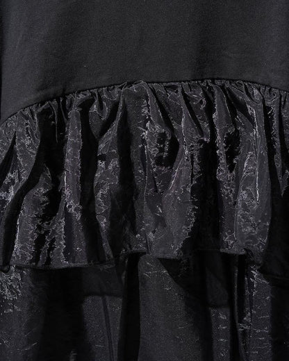 歐根紗對接半袖T恤