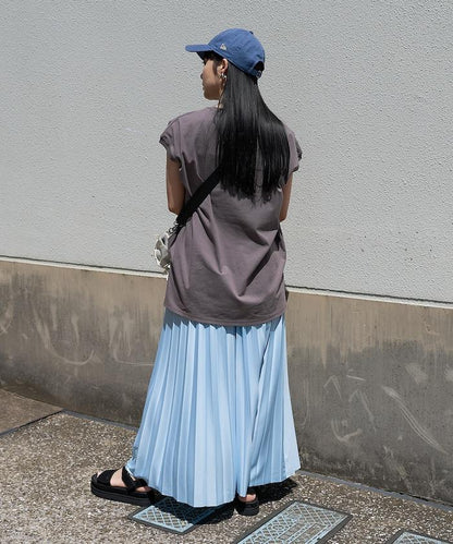 法式寬鬆袖長款上衣