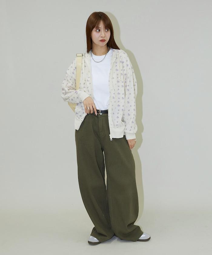 華夫格花紋雙拉鍊帽衫