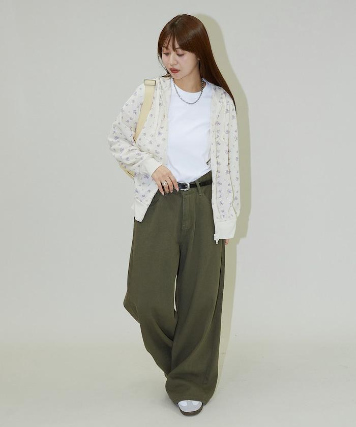 華夫格花紋雙拉鍊帽衫