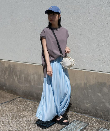 法式寬鬆袖長款上衣