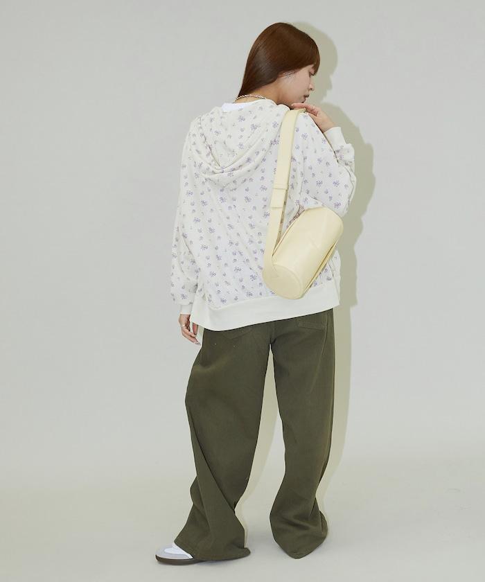 華夫格花紋雙拉鍊帽衫