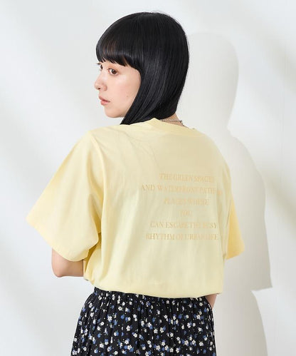 前後標誌箔印T恤