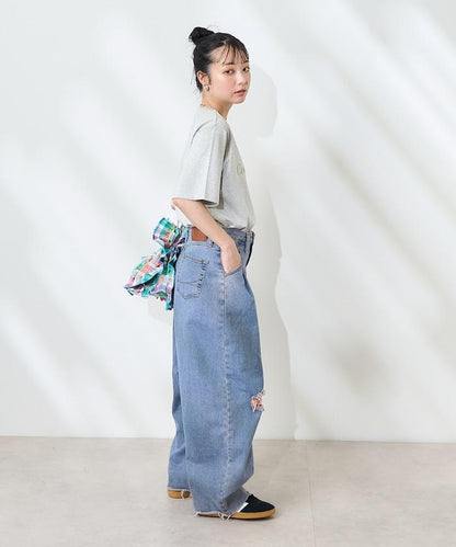 前後標誌箔印T恤