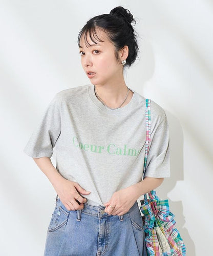 前後標誌箔印T恤