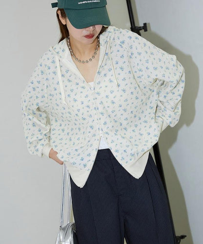 華夫格花紋雙拉鍊帽衫