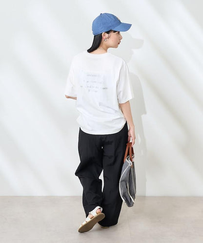 前後標誌箔印T恤