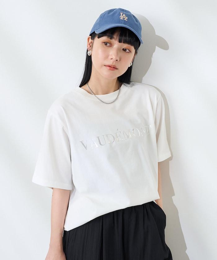 前後標誌箔印T恤