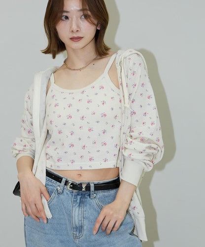 華夫格花紋雙拉鍊帽衫