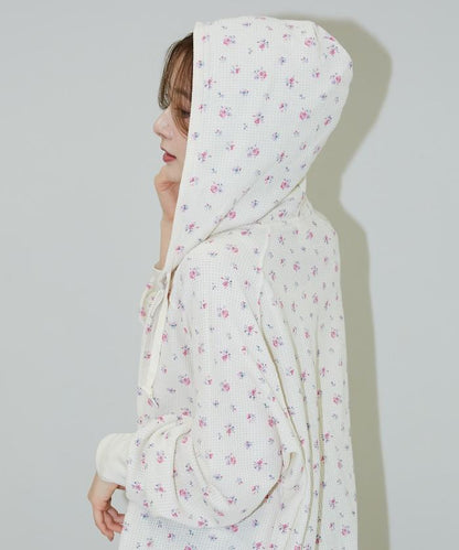 華夫格花紋雙拉鍊帽衫