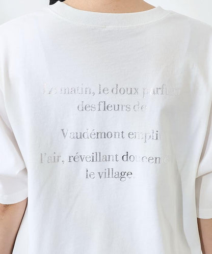 前後標誌箔印T恤