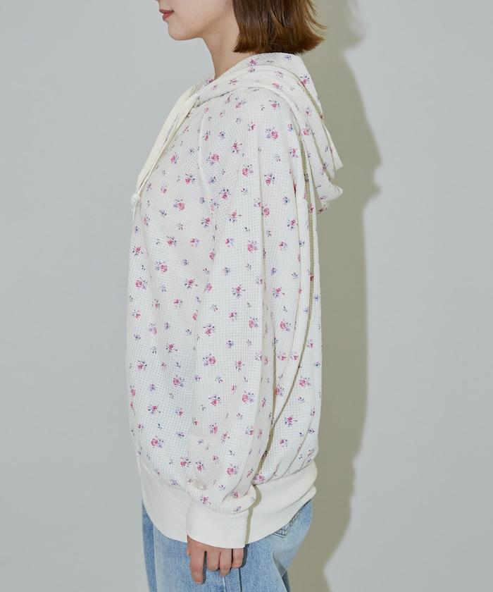 華夫格花紋雙拉鍊帽衫