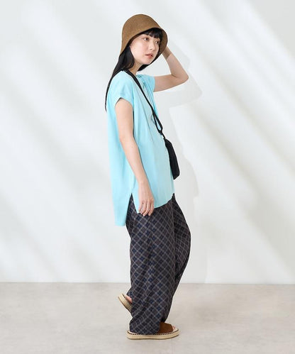 法式寬鬆袖長款上衣