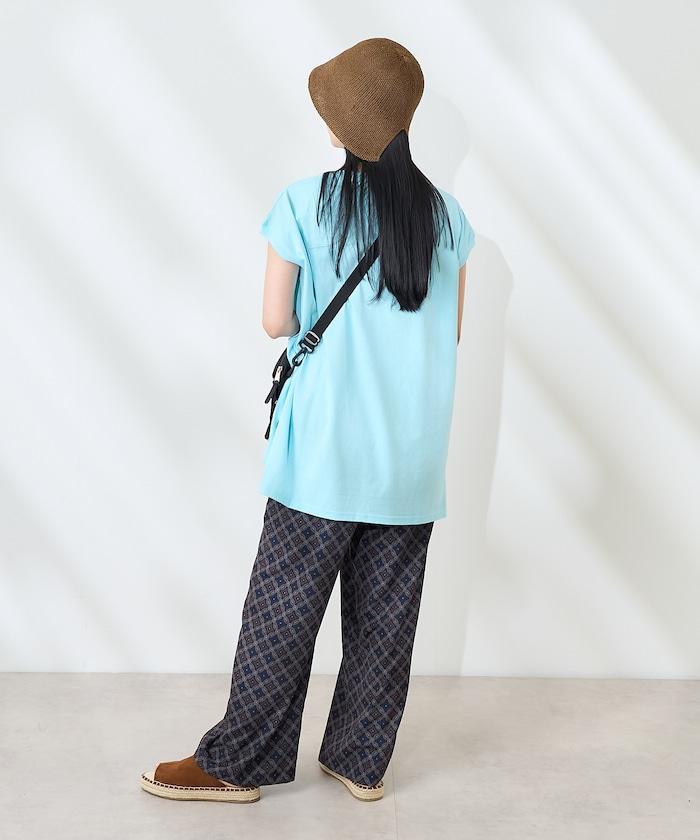 法式寬鬆袖長款上衣