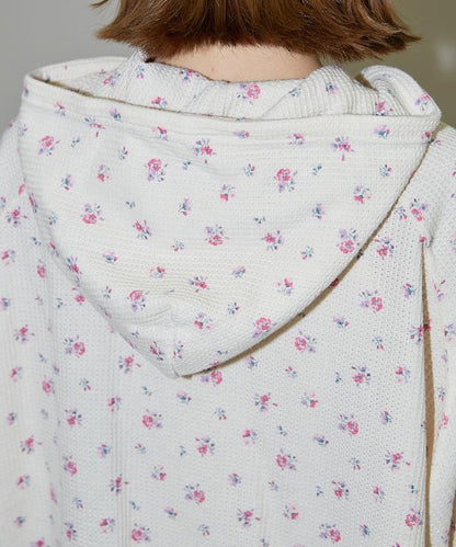 華夫格花紋雙拉鍊帽衫