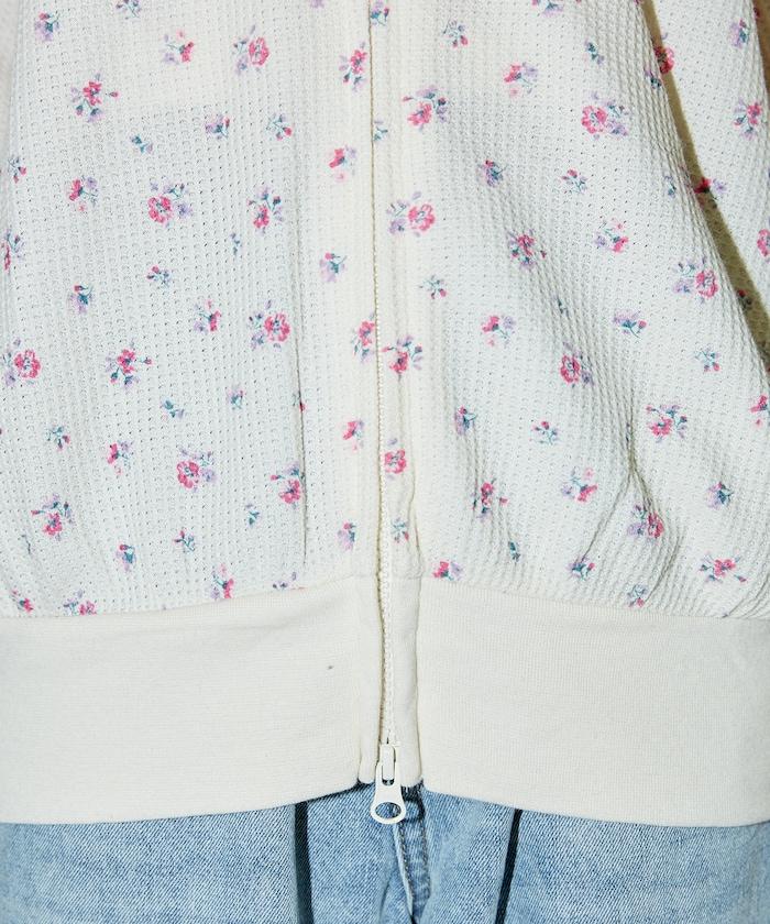 華夫格花紋雙拉鍊帽衫