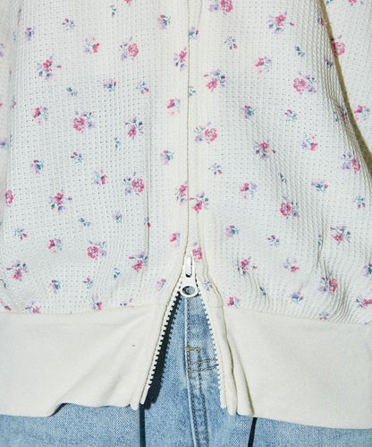 華夫格花紋雙拉鍊帽衫