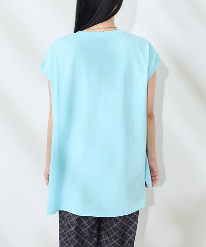 法式寬鬆袖長款上衣