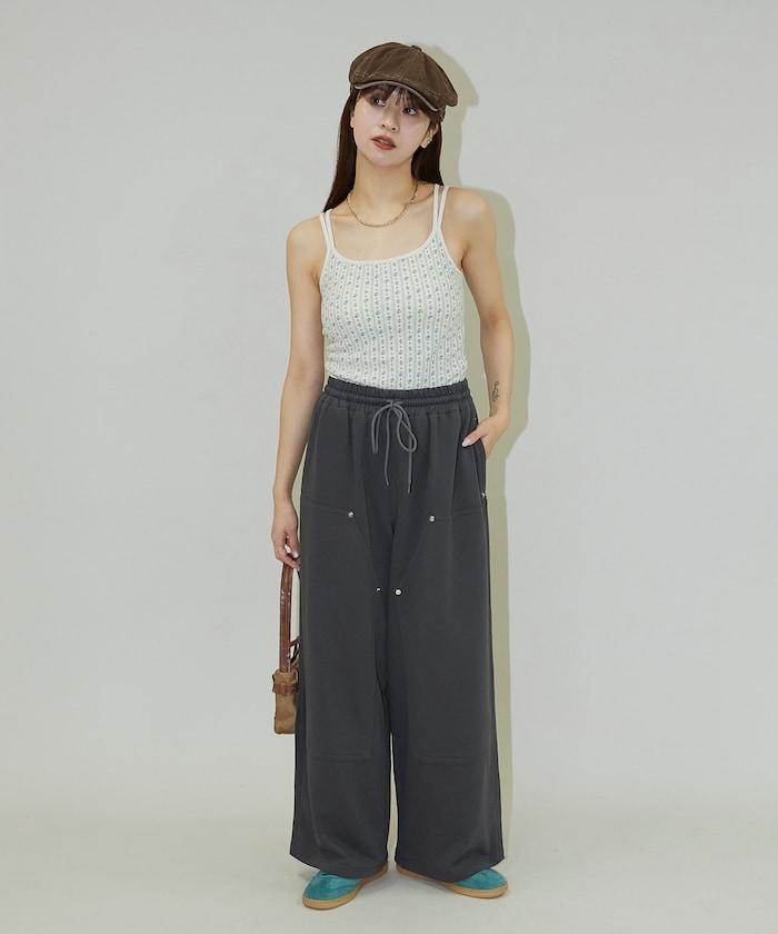 花紋 泡芙 杯子款 女士吊帶衫