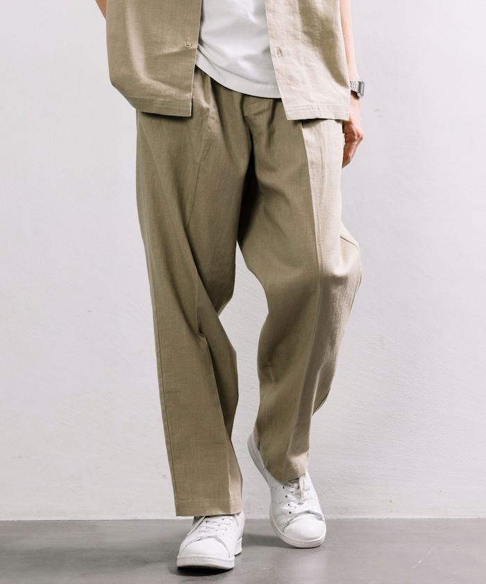 亞麻棉輕便休閒褲