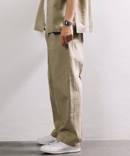 亞麻棉輕便休閒褲