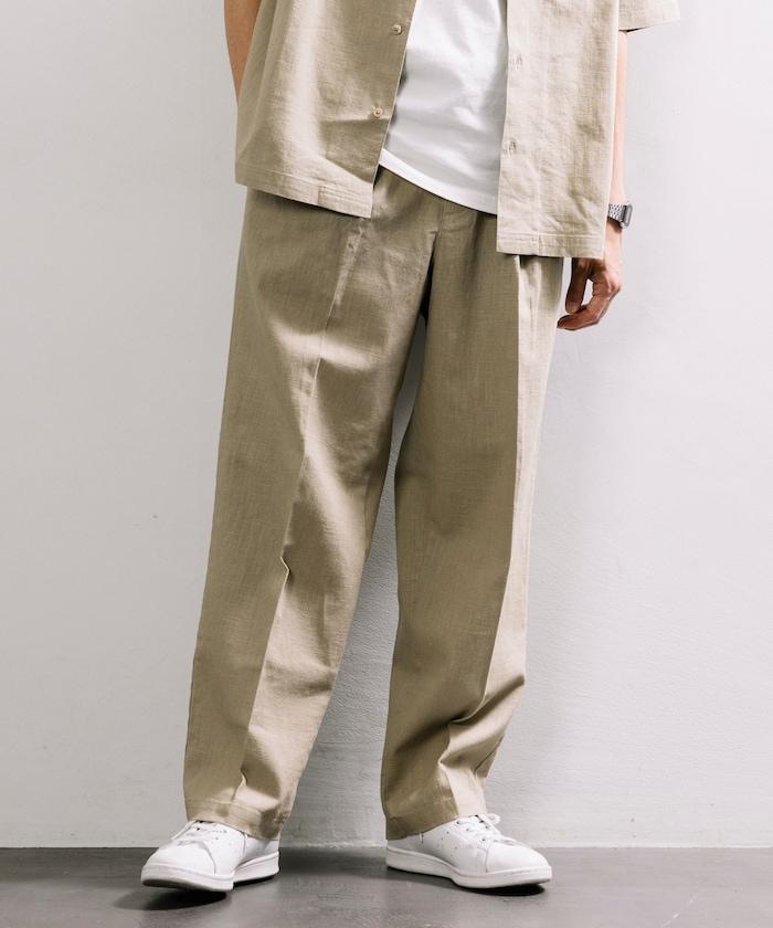 亞麻棉輕便休閒褲