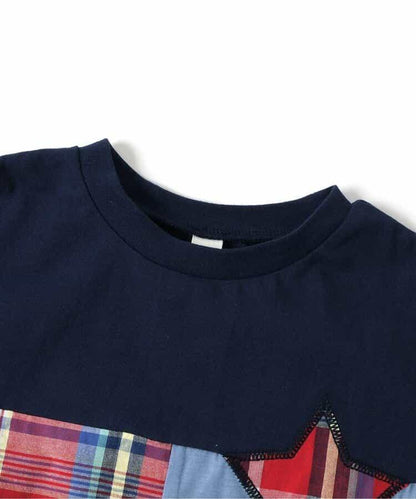 【連衣裙】拼接星星T恤