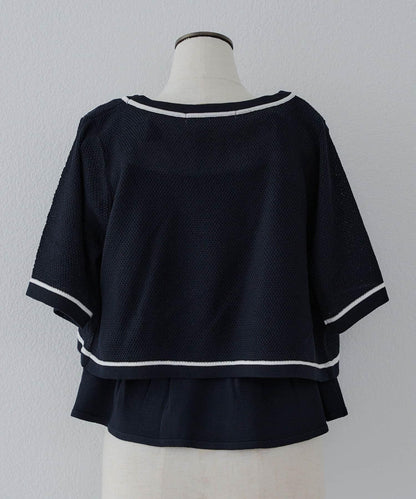【2件套裝】荷葉邊背心×開衫