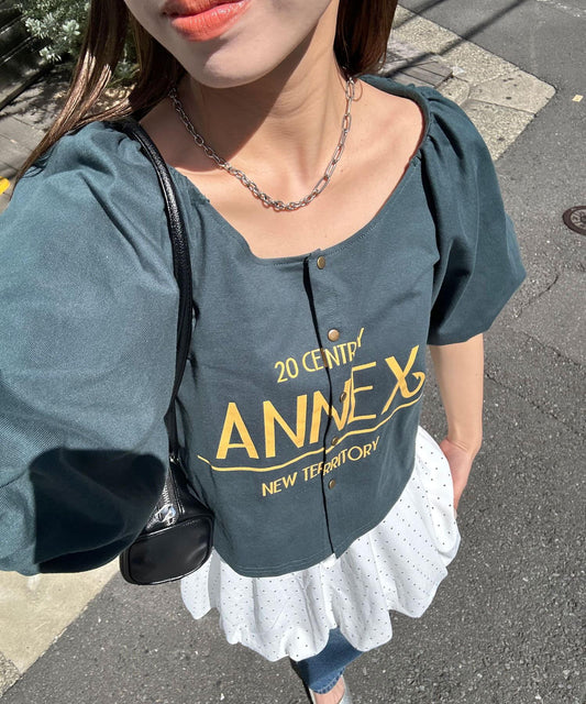 氣球袖T恤開衫