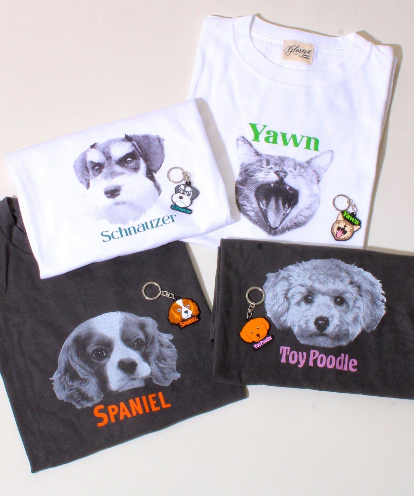 【GLOSTER/格洛斯特】狗貓橡膠鑰匙扣