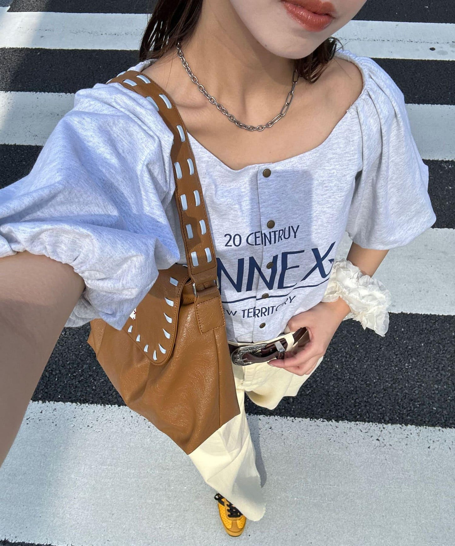 氣球袖T恤開衫