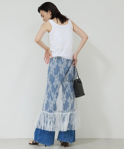 蕾絲蓬蓬裙吊帶連衣裙