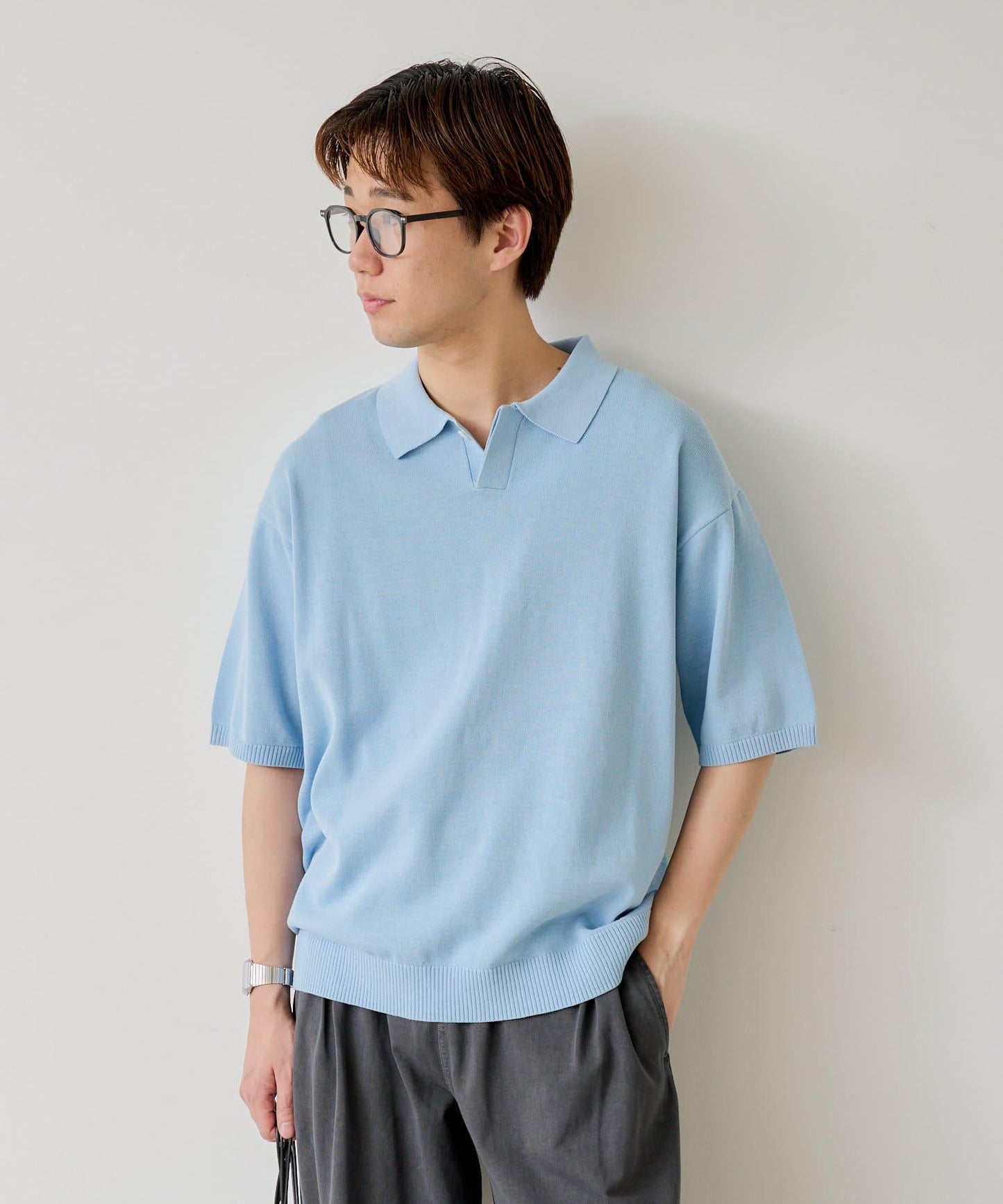 【WHIMSIC】精細針織短袖polo衫